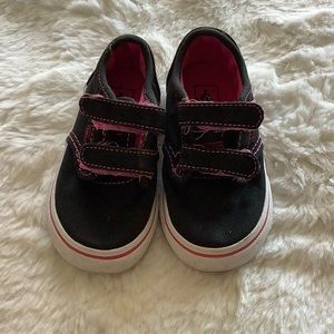 Vans black strap toddler slip on shoes 6.5